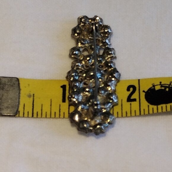 Two Vintage Rhinestone Brooch Pin - Picture 11 of 13